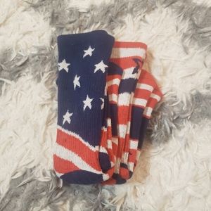Boy red and blue star compression socks